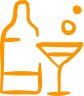 Icono botella y copa